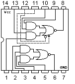 7450 DIP Dual 2-Wide 2-Input AND-Or-Invert Gate (One Gate Expandable)