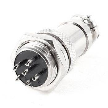 Chassis Mount Connector Plug 6 Pin