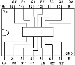 4044 DIP Quad NAND R / S Latch (Tristate Output)