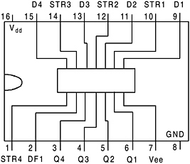 4054 DIP 7-Segment Decoder / Lcd Driver