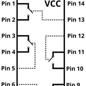 4066 DIP Quad Analog Switch (Low “On” Resistance)