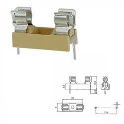 250V 6A Fuse Holder PCB Mounting With Plastic Lid 5X20mm