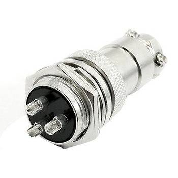 Chassis Mount Connector Plug 3 Pin