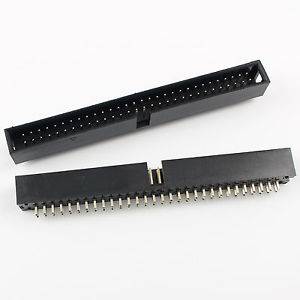 60 Pin Straight Male Shrouded PCB Idc Socket Box Header