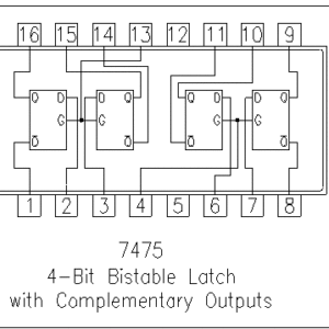 7475 DIP 4-Bit Bistable Latch