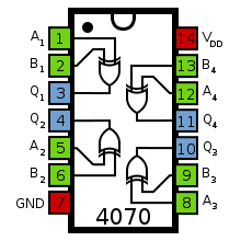 4070 DIP Quad XOR Gate