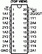 74241 DIP Octal Buffer With Noninverted Three-State Outputs