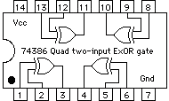 74386 DIP Quad 2-Input XOR-Gate