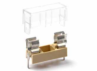 250V 6A Fuse Holder PCB Mounting With Plastic Lid 5X20mm