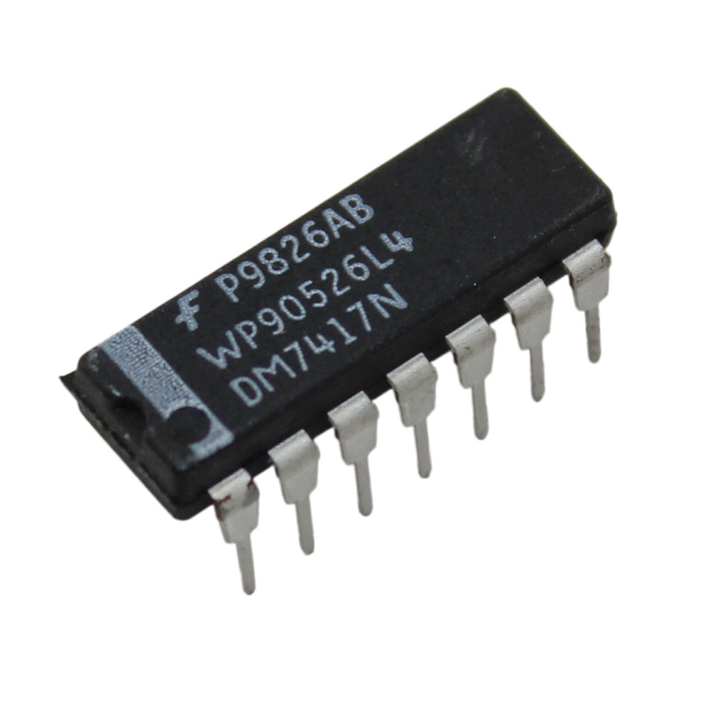 7417 DIP Hex Buffer / Driver With 15V Open Collector Outputs