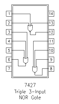 7427 DIP Triple 3-Input NOR Gate