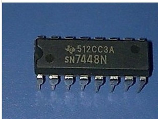 7448 DIP BCD To 7-Segment Decoder / Driver With Internal Pullups