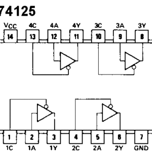 74125 DIP Quad Bus Buffer With Three-State Outputs, Negative Enable