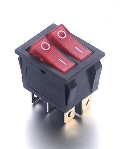 Kcd6 Switch Double Red Button On/Off 6 Pin