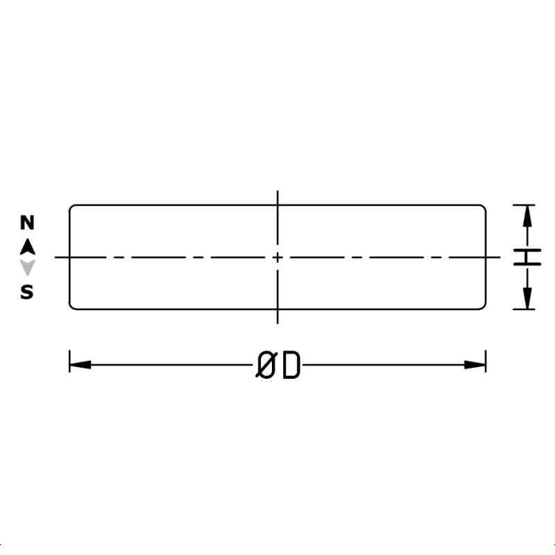 Ferrite Magnet 12x3mm