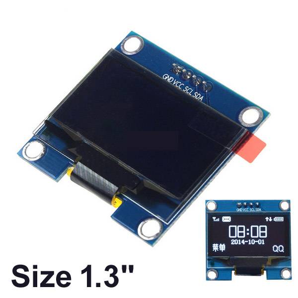 1.3″ OLED 4pin LCD LED Display Module I2C IIC Communicate – White 128×64