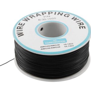 1M Black Insulation Wrapping Wire (P/N B-30-1000) 30AWG