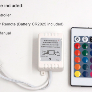 12V 24-Key LED Strip IR Remote Controller with Controller Box