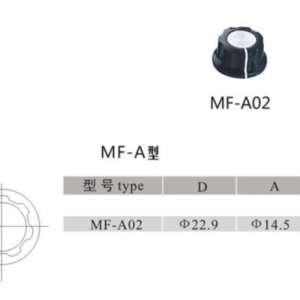 MF-A2 Bakelite Potentiometer Amplifier Knob Cap Cover Black