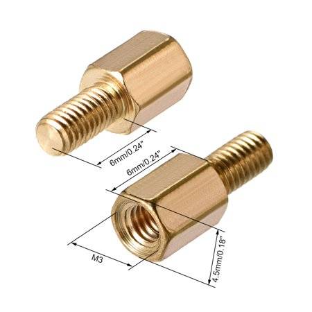 Copper Spacer M/F 6mm