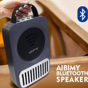 AIBIMY MY130BT Portable Bluetooth Speaker with Hands-free AUX Input USB TF Card Slot – Blue