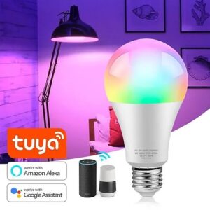 Alexa Wi-Fi Light Bulb – Smart Bulbs That Work with Alexa/Google Assistant 22v AC 9w lamp interface E27