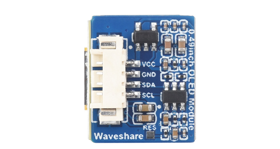Waveshare 0.49inch OLED Display Module, 64×32 Resolution and I2C Communication Waveshare 0.49inch OLED Display Module, 64×32 Resolution and I2C Communication