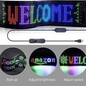 LED Matrix Panel Bluetooth APP Control – Model: JTPD-03-001 (12x68cm)