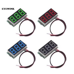 DC 0-100V LED Digital Voltmeter – 0.56″ Blue Display