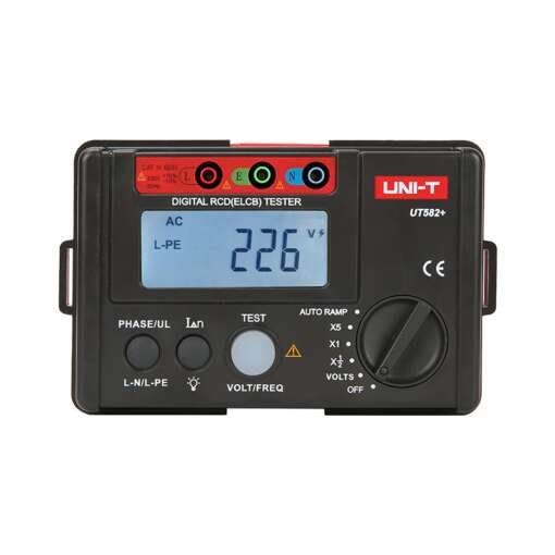 UNI-T UT582+ Digital RCD (ELCB) Tester UNI-T UT582+ Digital RCD (ELCB) Tester