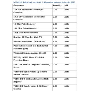 Digital Logic Cercits Kit 2- Alexandria National University 2025