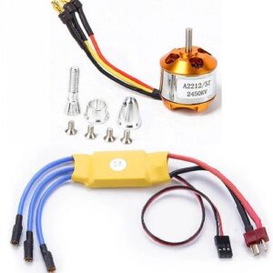 Brushless Motor A2212 / 5T 2450KV + 30A ESC Speed Controller – High Performance Combo for RC Planes, Drones, and DIY Projects