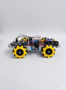 Aluminum Mobile Robot Plateform 4WD (with 4 DC Metal Geared Motor & 4 Mecanum Wheel)