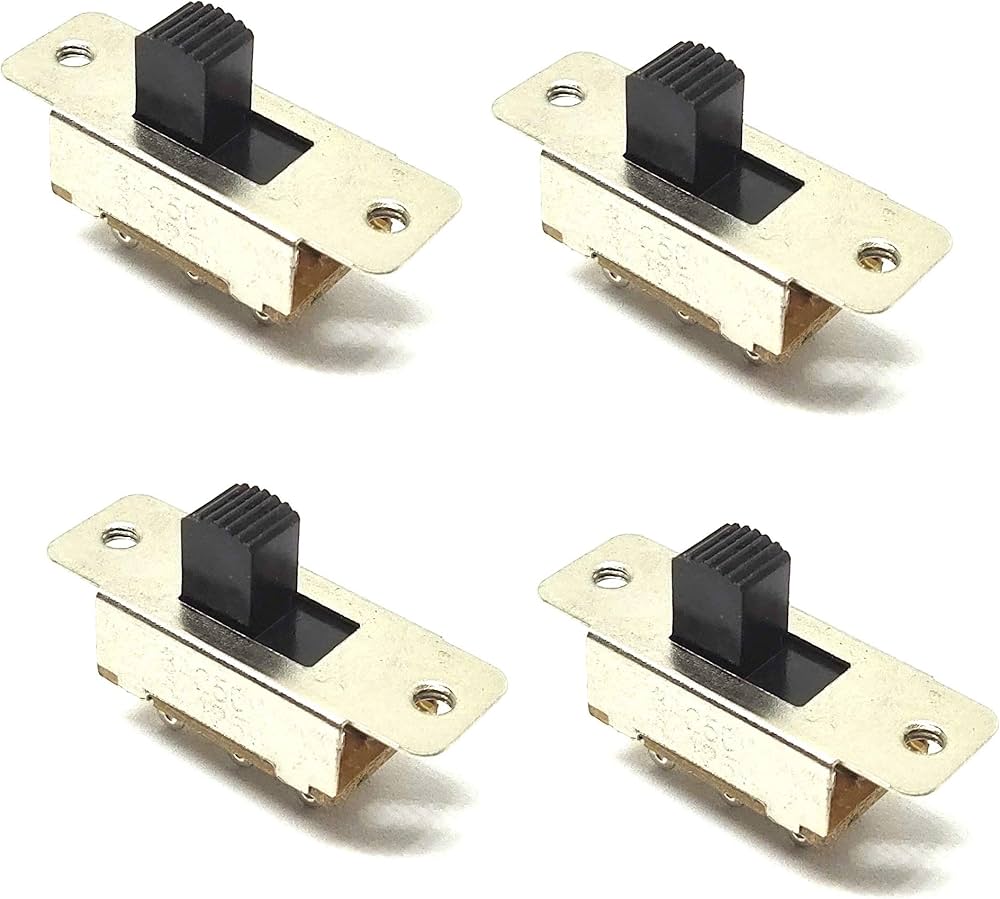 Slide Switch ON-OFF Panel Mount DPDT 6-Pin 2 Position 3A 250V Slide Switch ON-OFF Panel Mount DPDT 6-Pin 2 Position 3A 250V