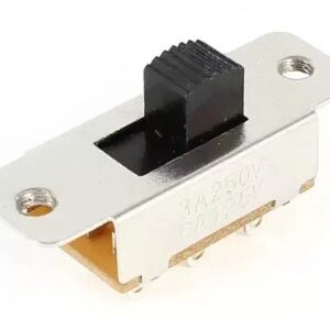Slide Switch ON-OFF Panel Mount DPDT 6-Pin 2 Position 3A 250V