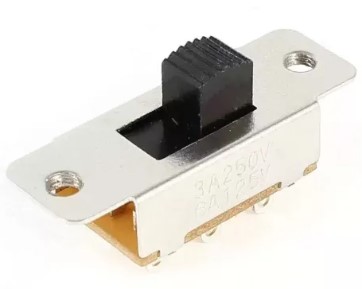 Slide Switch ON-OFF Panel Mount DPDT 6-Pin 2 Position 3A 250V Slide Switch ON-OFF Panel Mount DPDT 6-Pin 2 Position 3A 250V