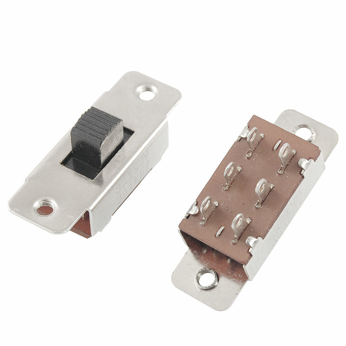 Slide Switch ON-OFF Panel Mount DPDT 6-Pin 2 Position 3A 250V Slide Switch ON-OFF Panel Mount DPDT 6-Pin 2 Position 3A 250V